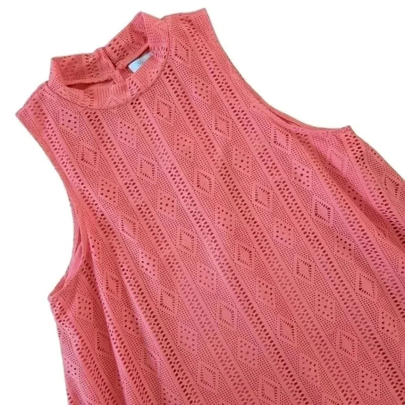She+Sky Women's Dress, Coral Color, Size Large, Halter Neck, Sleeveless - Picture 4 of 6